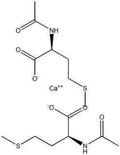 Bis[(S)-2-acetylamino-4-(methylthio)butyric acid]calcium salt Struktur