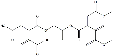 3,3'-[1-Methylethylenebis(oxycarbonyl)]bis(1-butene-2,4-dicarboxylic acid dimethyl) ester Struktur