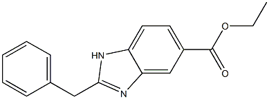 2-Benzyl-1H-benzimidazole-5-carboxylic acid ethyl ester Struktur