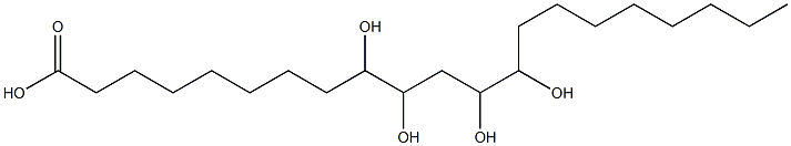 9,10,12,13-Tetrahydroxyhenicosanoic acid Struktur