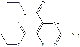 2-Fluoro-3-(ureido)maleic acid diethyl ester Struktur