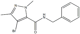 N-Benzyl-2,5-dimethyl-4-bromo-2H-pyrazole-3-carboxamide Struktur