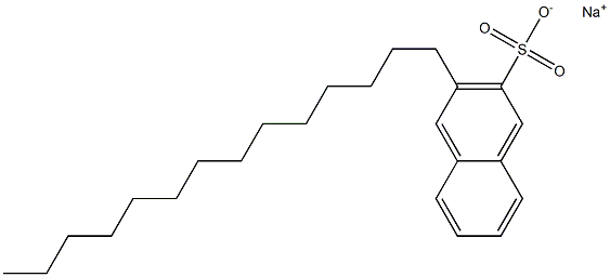 3-Tetradecyl-2-naphthalenesulfonic acid sodium salt Struktur