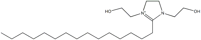 4,5-Dihydro-1,3-bis(2-hydroxyethyl)-2-pentadecyl-1H-imidazol-3-ium Struktur