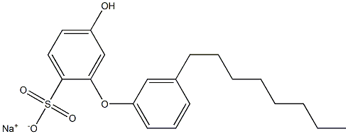 5-Hydroxy-3'-octyl[oxybisbenzene]-2-sulfonic acid sodium salt Struktur