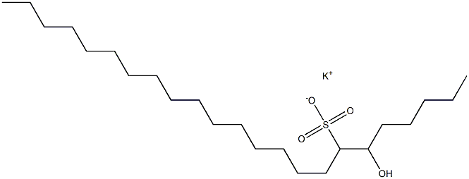 6-Hydroxytricosane-7-sulfonic acid potassium salt Struktur