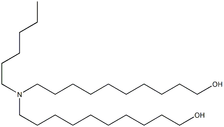 10,10'-(Hexylimino)bis(1-decanol) Struktur