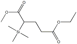 2-(Trimethylsilyl)pentanedioic acid 1-methyl 5-ethyl ester Struktur