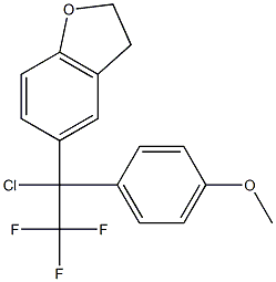 1-Chloro-1-(coumaran-5-yl)-1-(4-methoxyphenyl)-2,2,2-trifluoroethane Struktur