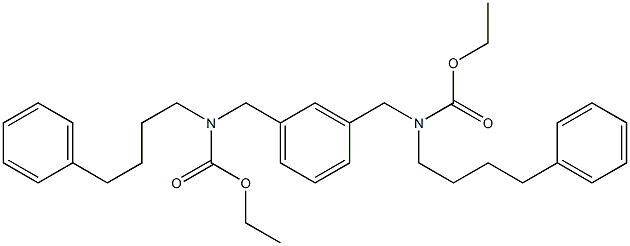 1,3-Bis[[N-(ethoxycarbonyl)-N-(4-phenylbutyl)amino]methyl]benzene Struktur