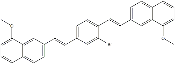 2-Bromo-1,4-bis[2-(8-methoxynaphthalen-2-yl)ethenyl]benzene Struktur