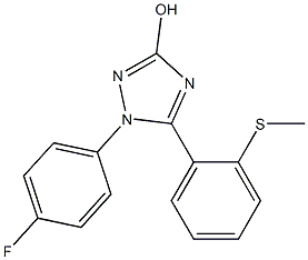 1-(4-Fluorophenyl)-5-(2-methylthiophenyl)-1H-1,2,4-triazol-3-ol Struktur