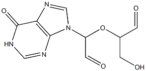 2-(Hydroxymethyl)-2'-[(1,6-dihydro-6-oxo-9H-purin)-9-yl](2,2'-oxybisacetaldehyde) Struktur