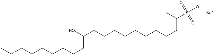 12-Hydroxyhenicosane-2-sulfonic acid sodium salt Struktur