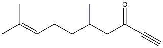 5,9-Dimethyl-8-decen-1-yn-3-one Struktur