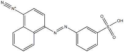 4-[(3-Sulfophenyl)azo]-1-naphthalenediazonium Struktur