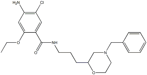 4-Amino-5-chloro-2-ethoxy-N-[3-(4-benzylmorpholin-2-yl)propyl]benzamide Struktur