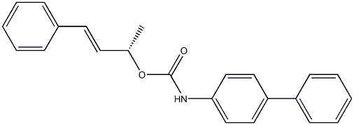 (-)-p-Phenylcarbanilic acid (S,E)-1-methyl-3-phenylallyl ester Struktur