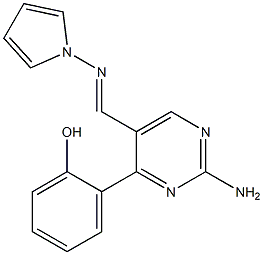 2-[2-Amino-5-[pyrrolizinomethyl]pyrimidin-4-yl]phenol Struktur