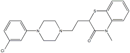 2-[2-[4-(3-Chlorophenyl)piperazin-1-yl]ethyl]-4-methyl-2H-1,4-benzothiazin-3(4H)-one Struktur