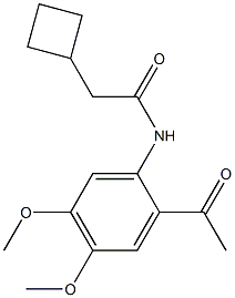 N-(2-Acetyl-4,5-dimethoxyphenyl)cyclobutylacetamide Struktur