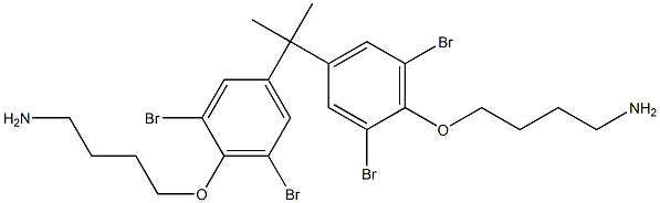 4,4'-[Isopropylidenebis(2,6-dibromo-4,1-phenyleneoxy)]bis(1-butanamine) Struktur