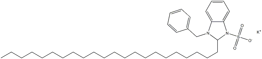 1-Benzyl-2,3-dihydro-2-docosyl-1H-benzimidazole-3-sulfonic acid potassium salt Struktur