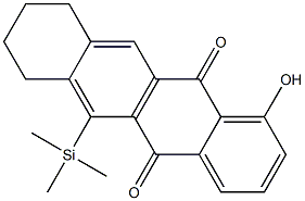 7,8,9,10-Tetrahydro-1-hydroxy-6-trimethylsilylnaphthacene-5,12-dione Struktur