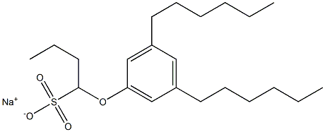 1-(3,5-Dihexylphenoxy)butane-1-sulfonic acid sodium salt Struktur