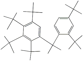 2-(2,3,4,5-Tetra-tert-butylphenyl)-2-(2,4-di-tert-butylphenyl)propane Struktur