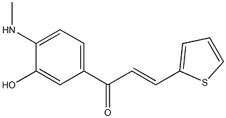 2-(Methylamino)-5-[3-(2-thienyl)acryloyl]phenol Struktur