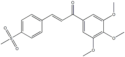 4-Methylsulfonyl-3',4',5'-trimethoxy-trans-chalcone Struktur