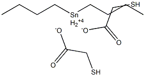 Bis(mercaptoacetic acid)dibutyltin(IV) salt Struktur