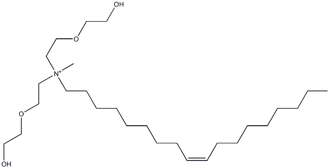 (Z)-N,N-Bis[2-(2-hydroxyethoxy)ethyl]-N-methyl-9-octadecen-1-aminium Struktur