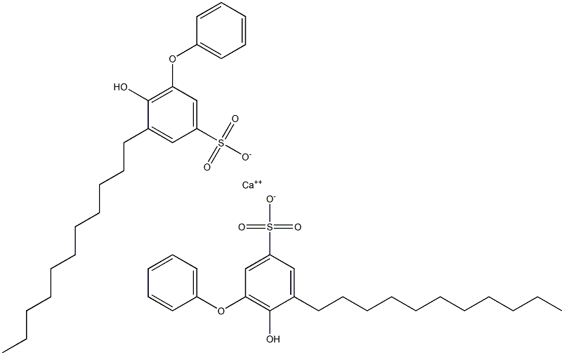 Bis(6-hydroxy-5-undecyl[oxybisbenzene]-3-sulfonic acid)calcium salt Struktur