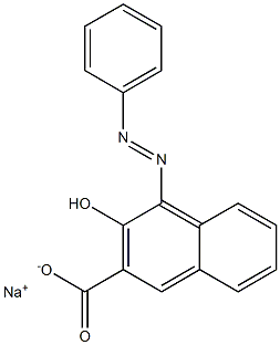 3-Hydroxy-4-phenylazo-2-naphthalenecarboxylic acid sodium salt Struktur