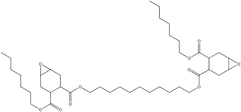 Bis[2-(heptyloxycarbonyl)-4,5-epoxy-1-cyclohexanecarboxylic acid]1,11-undecanediyl ester Struktur