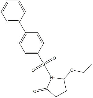 5-Ethoxy-1-[[4-phenylphenyl]sulfonyl]pyrrolidin-2-one Struktur