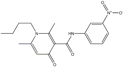 N-(3-Nitrophenyl)-1-butyl-2,6-dimethyl-4-oxo-1,4-dihydro-3-pyridinecarboxamide Struktur