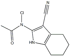 2-(Chloroacetylamino)-4,5,6,7-tetrahydro-1H-indole-3-carbonitrile Struktur