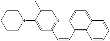 2-[(Z)-2-(1-Naphtyl)ethenyl]-4-piperidino-5-methylpyridine Struktur