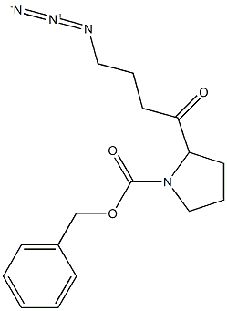 2-(4-Azido-1-oxobutyl)pyrrolidine-1-carboxylic acid benzyl ester Struktur