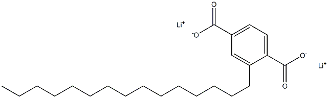 2-Pentadecylterephthalic acid dilithium salt Struktur