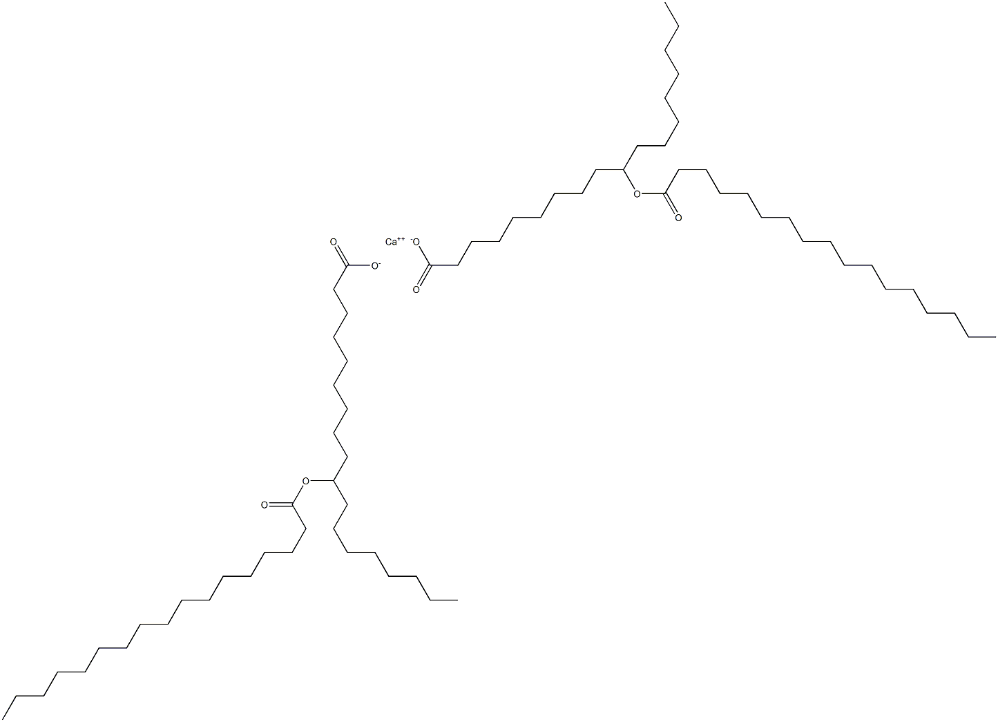 Bis(10-heptadecanoyloxyoctadecanoic acid)calcium salt Struktur