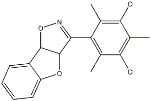 3-(3,5-Dichloro-2,4,6-trimethylphenyl)-3a,8b-dihydrobenzofuro[2,3-d]isoxazole Struktur