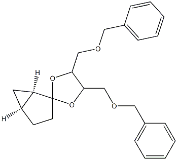 (1R,5S)-Bicyclo[3.1.0]hexan-2-one [(2S,3S)-1,4-bis(benzyloxy)-2,3-butanediyl]acetal Struktur