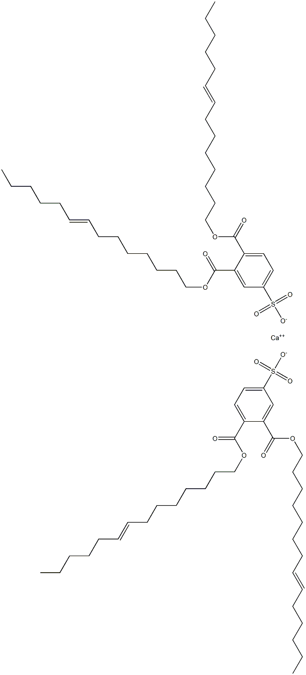 Bis[3,4-di(8-tetradecenyloxycarbonyl)benzenesulfonic acid]calcium salt Struktur