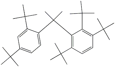 2-(2,3,6-Tri-tert-butylphenyl)-2-(2,4-di-tert-butylphenyl)propane Struktur