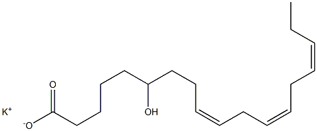 6-Hydroxylinoleic acid potassium salt Struktur