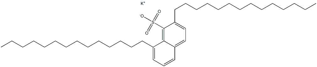 2,8-Ditetradecyl-1-naphthalenesulfonic acid potassium salt Struktur